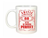 Cana alba personalizata, Editie Limitata 88 ani, INOVATIX&reg;. 330ml