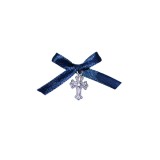 Marturii pentru Botez, Cruciulite cu Fundita, Bleumarin - 20buc la Punguta - MCB04