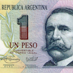 ARGENTINA █ bancnota █ 1 Peso █ 1994 █ P-339b █ UNC █ necirculata