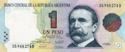 ARGENTINA █ bancnota █ 1 Peso █ 1994 █ P-339b █ UNC █ necirculata foto