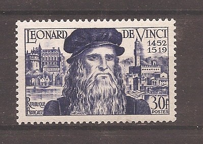 Franta 1952 - 500 de ani de la nașterea lui Leonardo da Vinci, MNH