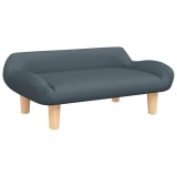 Cumpara ieftin Pat de caini, gri inchis, 70x40x24 cm, material textil