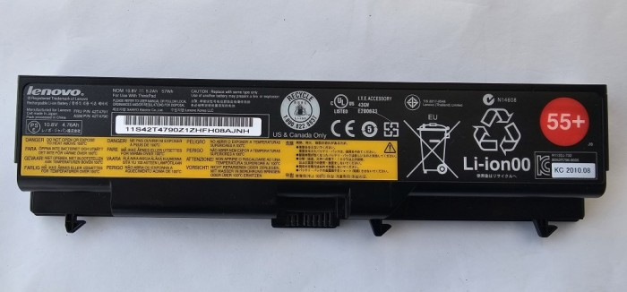 BATERIE LENOVO 10,8 V 5,2 AH 57WH , PENTRU ThinkPad T410/T420/T510/T520/W510/W520, TINE CURENT SI SE INCARCA !