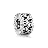 Charm/talisman argint 925, JW1151, model inimi, placat cu rodiu
