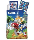 Cumpara ieftin Lenjerie pat 140 x 200 cm, 100% bumbac Sonic