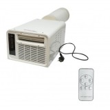 Aparat de aer conditionat portabil 2224 BTU, 280W, 220V cu functie incalzire, dezumidificare, ventilatie, telecomanda, comenzi vocale, kit instalare i