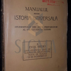 MANUALUL PENTRU ISTORIA UNIVERSALA AL STUDENTULUI DIN ANUL PREPARATOR AL FACULTATII DE LITERE