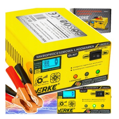 Redresor auto cu microprocesor, 6/12 V 15A, incarcare in 4 etape, Verke foto