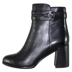 Botine dama elegante piele naturala - Epica negru - Marimea 39