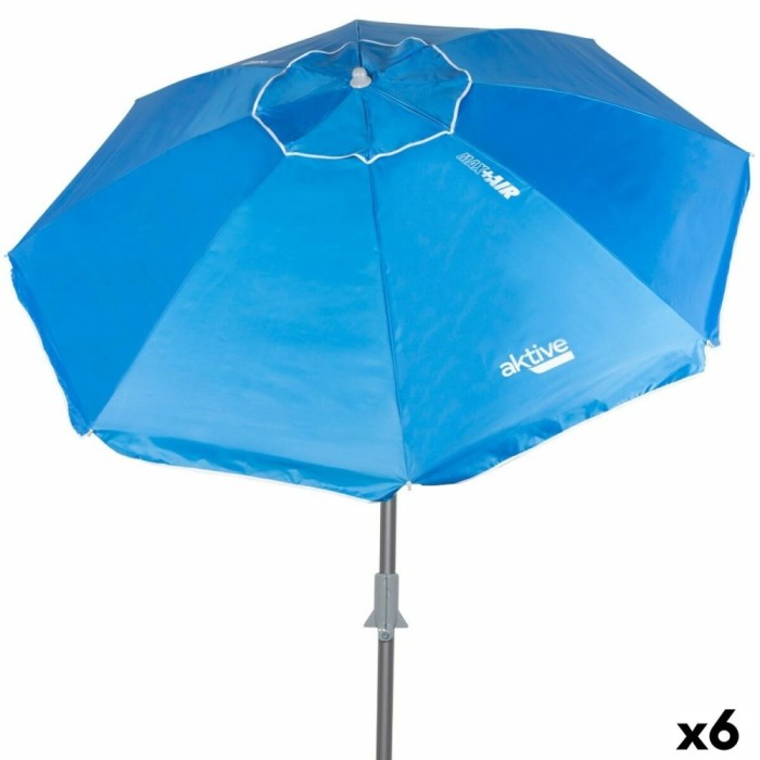 Umbrelă Aktive Albastru 220 x 225 x 220 cm (6 Unități)