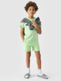 Șort de trening pentru băieți - verde deschis, 4F Sportswear