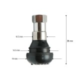Valva roata auto tubeless 36 mm cromata, EPDM premium, tip TR412