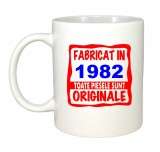 Cana alba personalizata Fabricat in 1982 toate piesele sunt originale, INOVATIX&reg;. 330ml