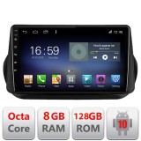 Navigatie Android Peugeot Bipper, Citroen Nemo, Fiat Qubo 2008-2017 8+128GB LTE