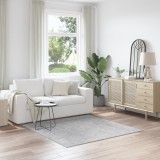Covor pufos vidaXL cu suport din latex Gri 160x160 cm