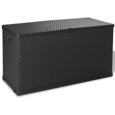 Gossi cutie depozitare pentru gradina antracit 120x56x63 cm pp ratan