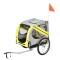 Remorca bicicleta transport caine Pet Joy 138 x 71 x 90 cm galben gri negru [pro.tec] HausGarden Leisure