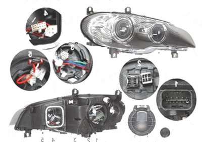 Far Bmw X5 (E70), 04.2010-11.2013, fata, Dreapta, bi-xenon; D1S+LED+PY24W; electric; fara unitate control; fara ballast; cu motor, DEPO foto