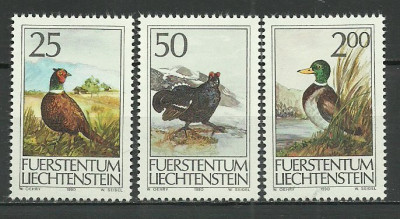 Liechtenstein 1990 - Fauna, vanatoarea, serie neuzata foto