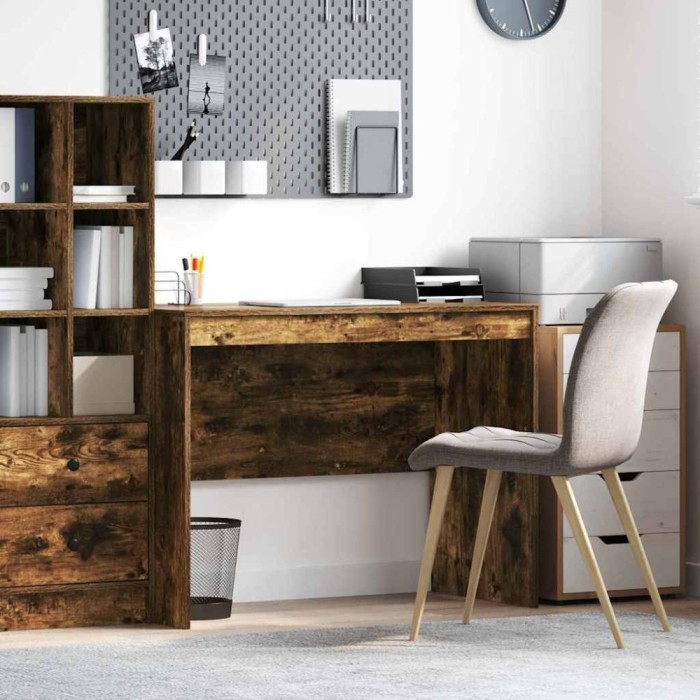 vidaXL Birou Stejar afumat 100 x 50 x 76 cm Lemn compozit 869446
