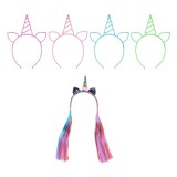 Set 5 bentite unicorn pentru fetite Tarome, 1 x 17 x 57 cm, 3 x 15.5 x 22 cm, plastic, multicolor