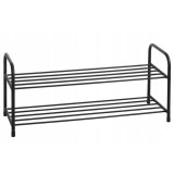 Suport Pantofi Otel Negru, 2 Rafturi, 92x39x35 cm, Jysk - Pantofar Metalic Hol, Organizator Incaltaminte