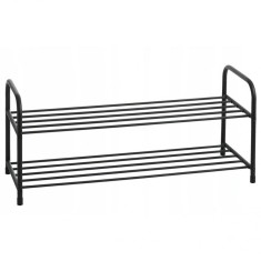 Suport pantofi Hals, Jysk, Otel, 2 rafturi, 92 x 39 x 35 cm, Negru foto