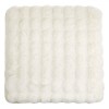Perna pentru Scaun, Model Reliefat, Fără Brand, Culoare Albă, Dimensiuni 40x40cm, Imitație de Blană, Antiderapantă, Oem