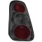 Set stopuri, lampa spate MINI ONE/COOPER/CABRIO (R50/R52/R53), 06.2001-2004, partea stanga, P21W; crom, fumuriu; TUNING,