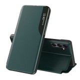 Husa tip carte pentru samsung galaxy a16 4g / a16 5g - stand view - piele eco, dark green