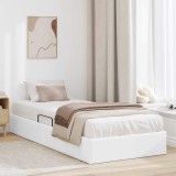 Cumpara ieftin Pat cu storage Alb 100 x 203 cm Piele artificiala