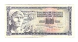 Bancnota Yugoslavia 1000 dinara 4 noiembrie 1981, circulata, stare buna