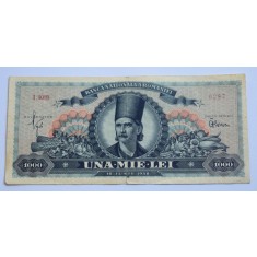 Bancnotă Rom&acirc;nia 1000 lei 18 iunie 1948 Tudor Vladimirescu