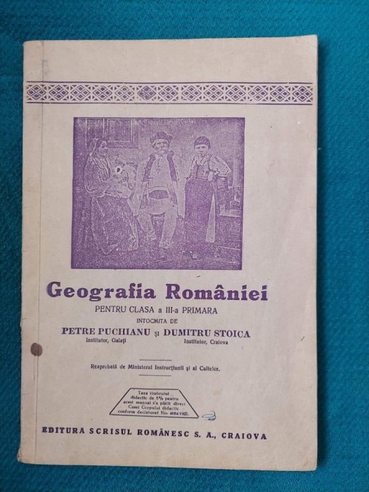 Manual geografie clasa a 3a 1927
