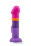 Dildo Avant Summer Fling cu Ventuza, Silicon Premium Platinat, Multicolor, 20.3 cm