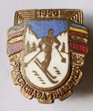 INSIGNA SPARTACHIADA TINERETULUI 1956 SCHI SKI RPR (CITITI DESCRIEREA)