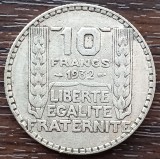 (A610) MONEDA DIN ARGINT FRANTA - 10 FRANCS FRANCI 1932, 10 GRAME, PURITATE 680, Europa
