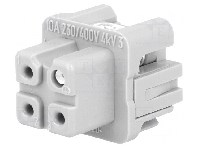 Conector HDC Inserturi Contact Mamă 4 3 PE Han A