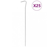 vidaXL Țăruși de cort, 25 buc., 23 cm, &Oslash;3 mm, oțel galvanizat