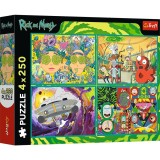 PUZZLE TREFL 4X250 LUMEA INTORTOCHEATA A LUI RICK SI MORTY SuperHeroes ToysZone