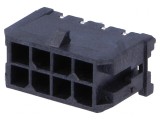 Soclu cablu-placă Micro-Fit 3.0 8 PIN THT 5A drept