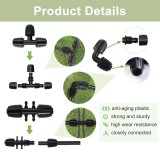 Cumpara ieftin Set 20 conectori pentru irigare, plastic, negru