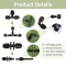 Set 20 conectori pentru irigare, plastic, negru