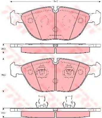 Set placute frana,frana disc BMW Seria 7 (E38) (1994 - 2001) TRW GDB1285 foto