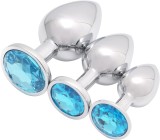 Set dildo Silver Blue Diamond
