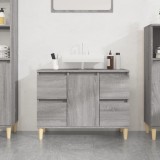 VidaXL Dulap de chiuvetă, gri sonoma, 80x33x60 cm, lemn prelucrat