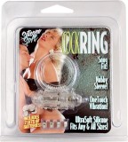 Inel Penis cu Vibratii Seven Creations, Transparent, Erectie, Stimulare Clitoris, Diametru 3cm