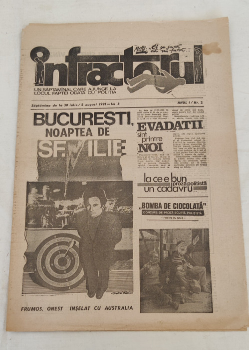 Ziarul INFRACTORUL (30 iulie / 5 august 1991) Anul 1, nr. 2