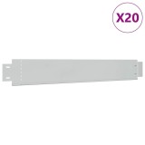 Cumpara ieftin Set gard gazon placi flexibile 10 buc. 100x14 cm otel zincat