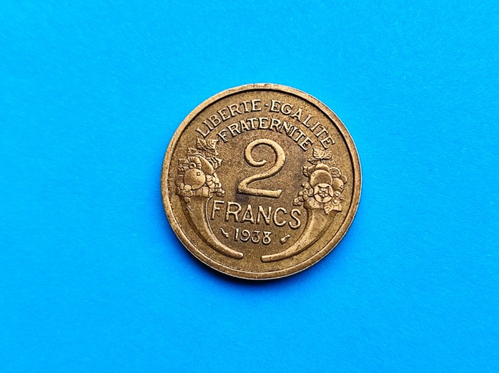 2 Francs 1938 Franta-XF++++++in realitate arata bine!